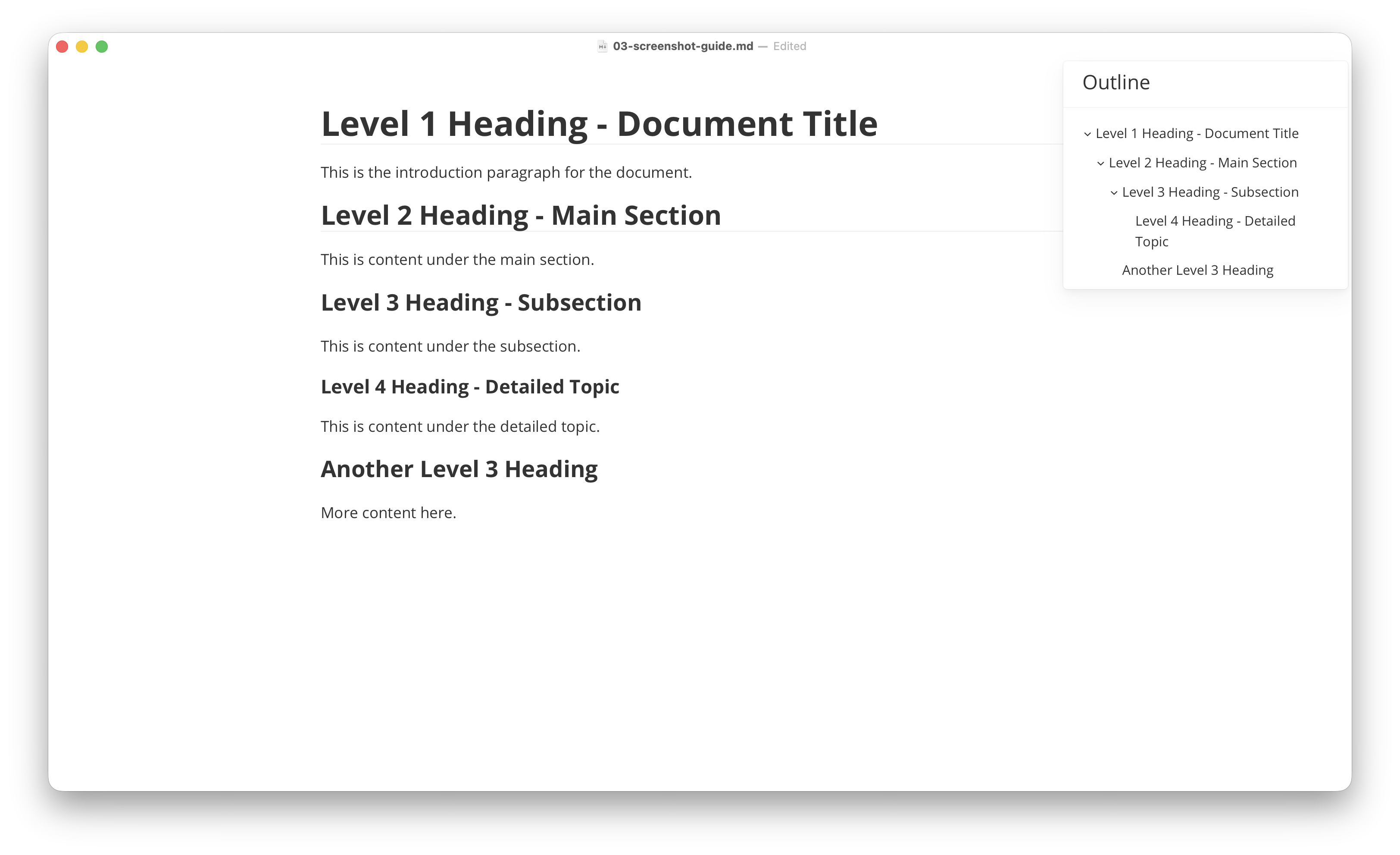 Heading Hierarchy and Outline